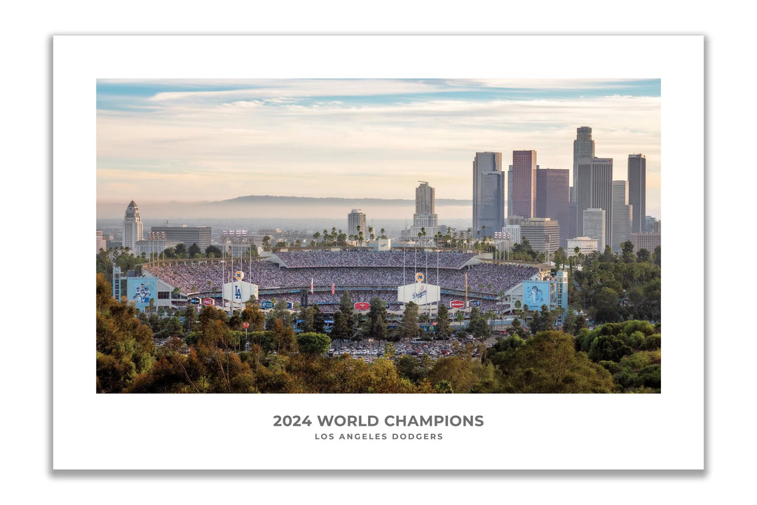 High-resolution Dodger Stadium photography prepared as digital wall art