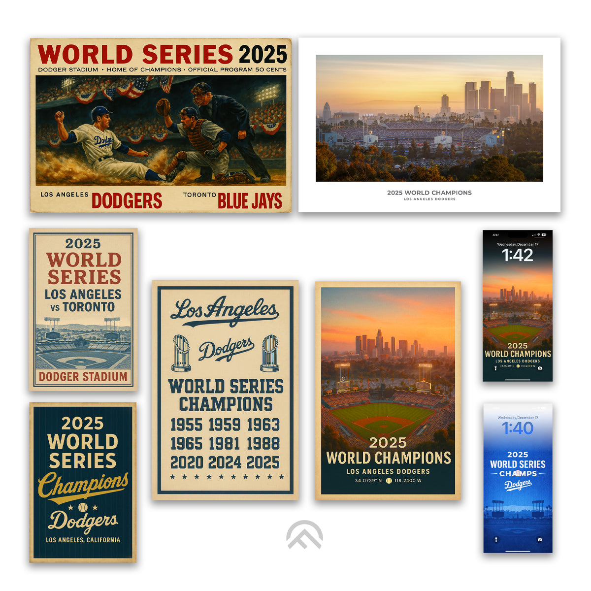Digital Dodgers printable wall art collection by Chris Fabregas