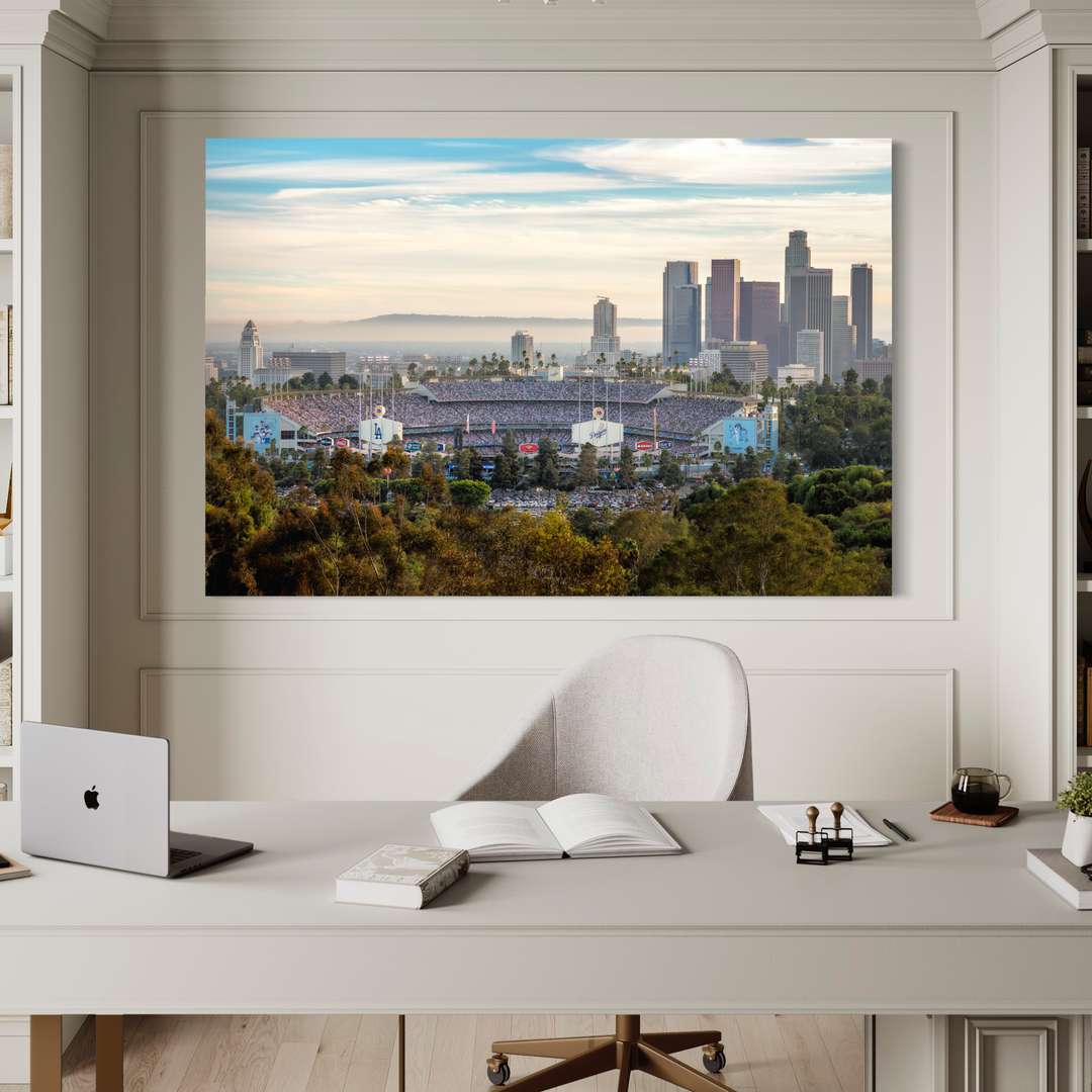 Chris Fabregas Fine Art Photography 2024 World Series – Dodger Stadium Skyline, LA Cityscape Fine Art Print – Perfect for Dodgers Fans - Limited Edition Wall Art print High-quality fine art photography print 