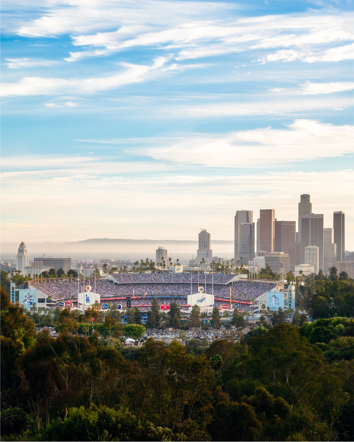 Dodger Stadium 2024 World Series Game 2 fine art print displayed in a styled room interior 2