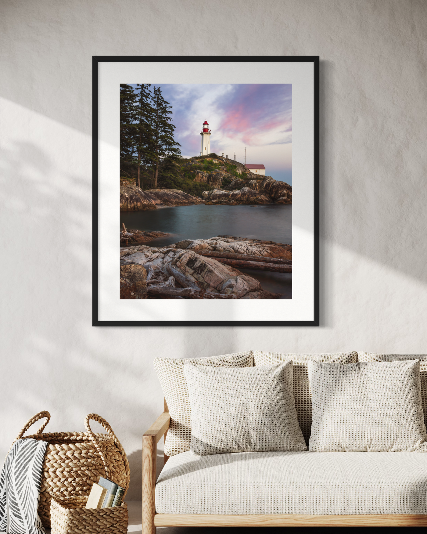 Lighthouse Park Vancouver Limited Edition displayed in a refined room interior