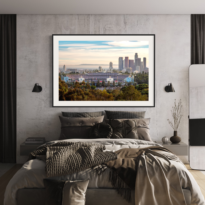 Chris Fabregas Photography Metal, Canvas, Paper Dodger Stadium and LA Skyline, Game Two 2024 World Series Wall Art print High-quality fine art photography print 