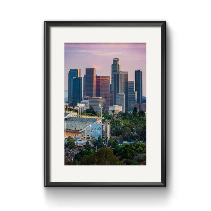 Dodger Stadium & Los Angeles Skyline Digital Wall Art printable artwork preview