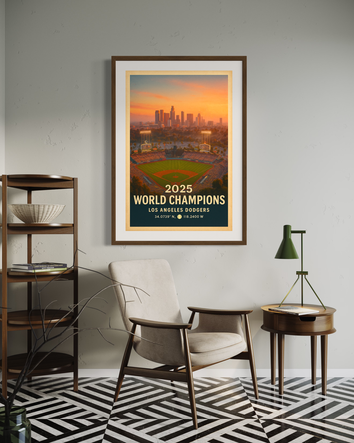 Dodger Stadium Sunset – Los Angeles Dodgers 2025 World Champions Digital Print Digital Download Chris Fabregas Fine Art Photography Wall Art print High-quality fine art photography print 