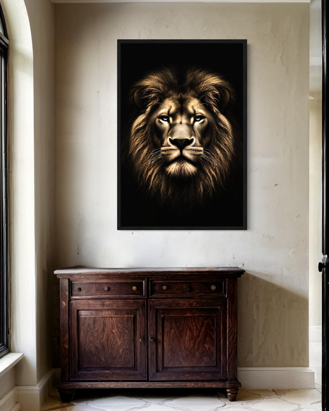 Chris Fabregas Fine Art Photography Digital Download Lion Face Wall Art, Motivational Digital Printable Decor, Instant Download Wall Art print High-quality fine art photography print 