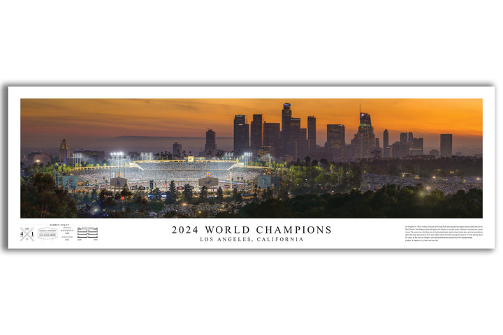 Chris Fabregas Fine Art Photography Panoramic Poster Los Angeles Dodgers 2024 World Series Panoramic Poster – Must Have Art Wall Art print High-quality fine art photography print 