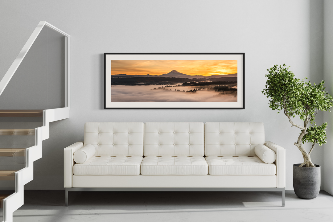 Mount Hood Panoramic Sunrise | PNW Landscape Fine Art Print Metal Print, Canvas Chris Fabregas Fine Art Photography Wall Art print High-quality fine art photography print 