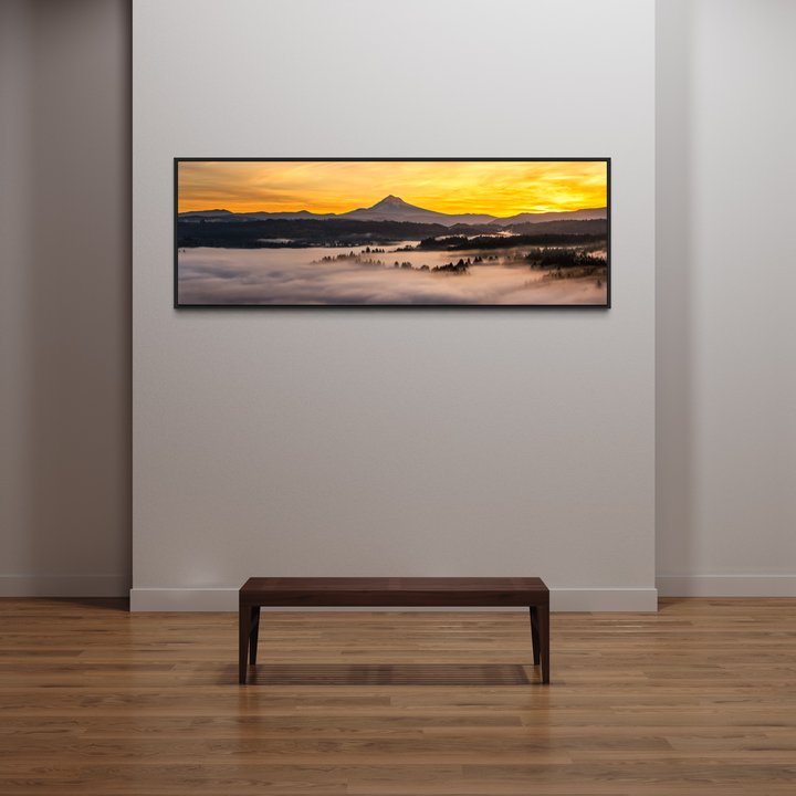 Mount Hood Panoramic Sunrise | PNW Landscape Fine Art Print Metal Print, Canvas Chris Fabregas Fine Art Photography Wall Art print High-quality fine art photography print 