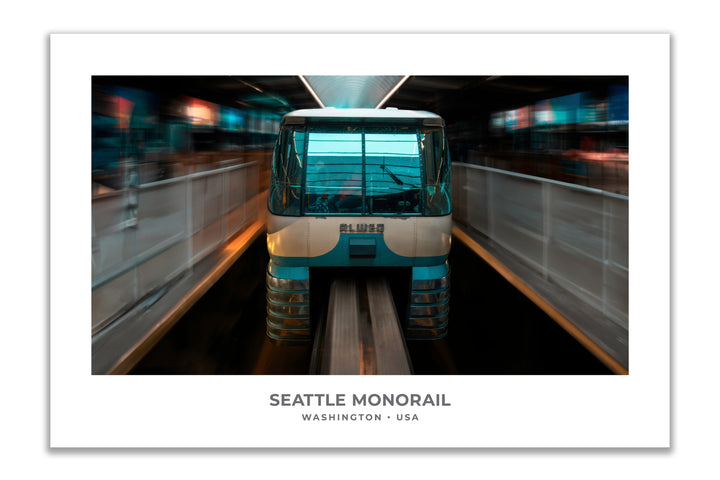 Chris Fabregas Fine Art Photography Digital Download Seattle Monorail Digital Download, Iconic Fine Art Print Home Decor Wall Art print High-quality fine art photography print 