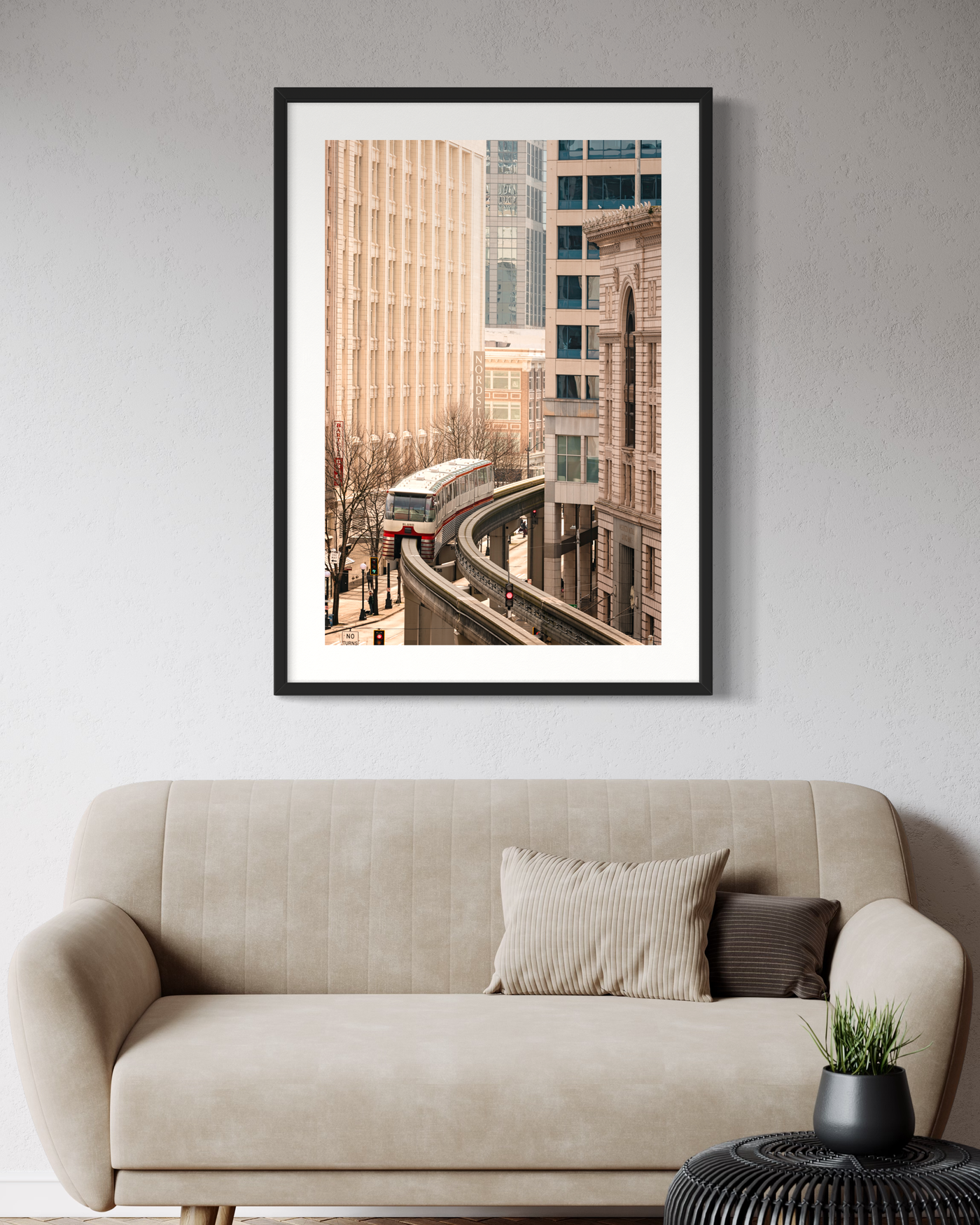 Seattle Monorail displayed in a home interior