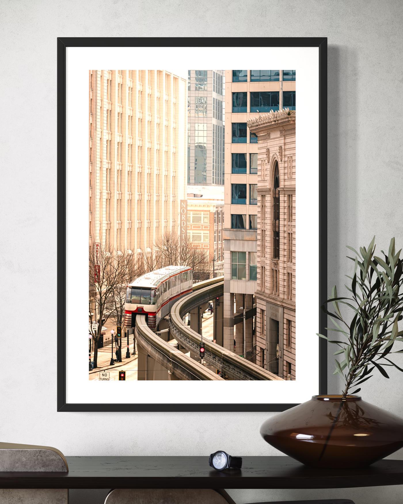 Seattle Monorail displayed in a modern room interior