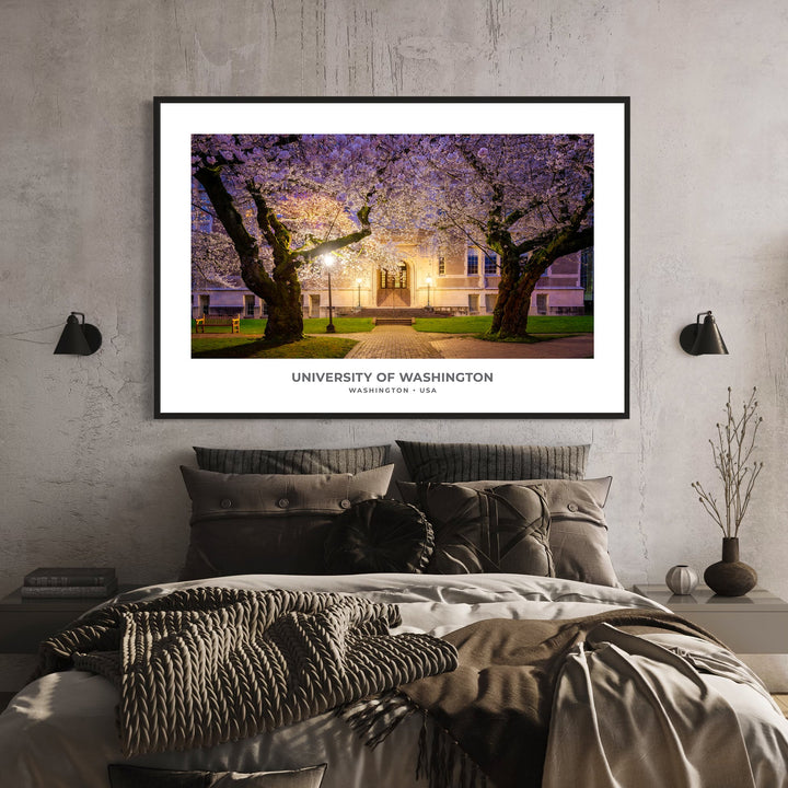 Chris Fabregas Fine Art Photography Digital Download UW Cherry Blossoms Printable Art, University of Washington Wall Decor Wall Art print High-quality fine art photography print 