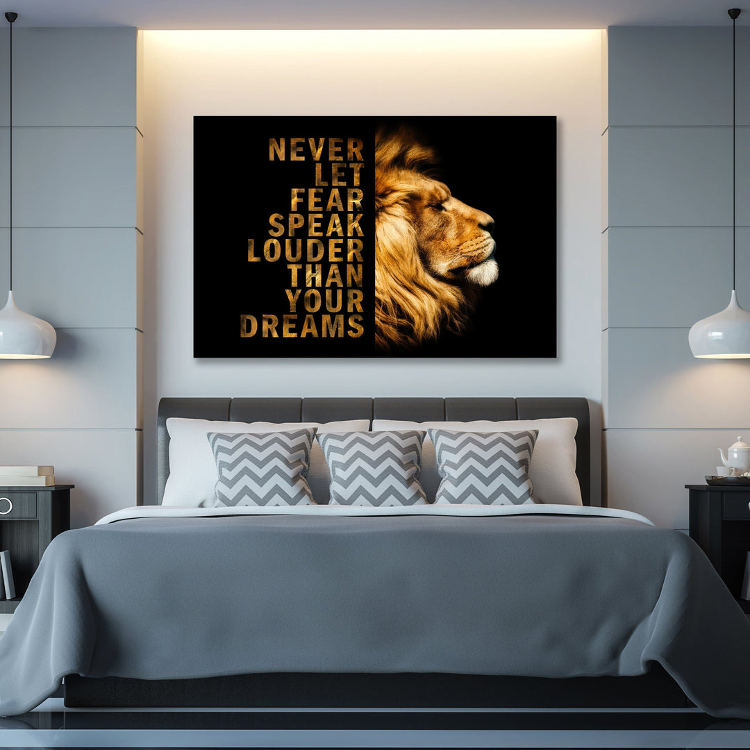 Chris Fabregas Fine Art Photography Motivational Canvas LION MOTIVATIONAL CANVAS, Inspirational Wall Decor Wall Art print