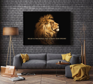 Chris Fabregas Fine Art Photography Motivational Canvas Lion Power Your Dreams Motivational Canvas Wall Art print