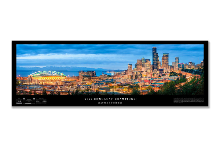 Chris Fabregas Fine Art Photography Panoramic Poster Seattle Sounders CONCACAF Championship Poster Wall Art print