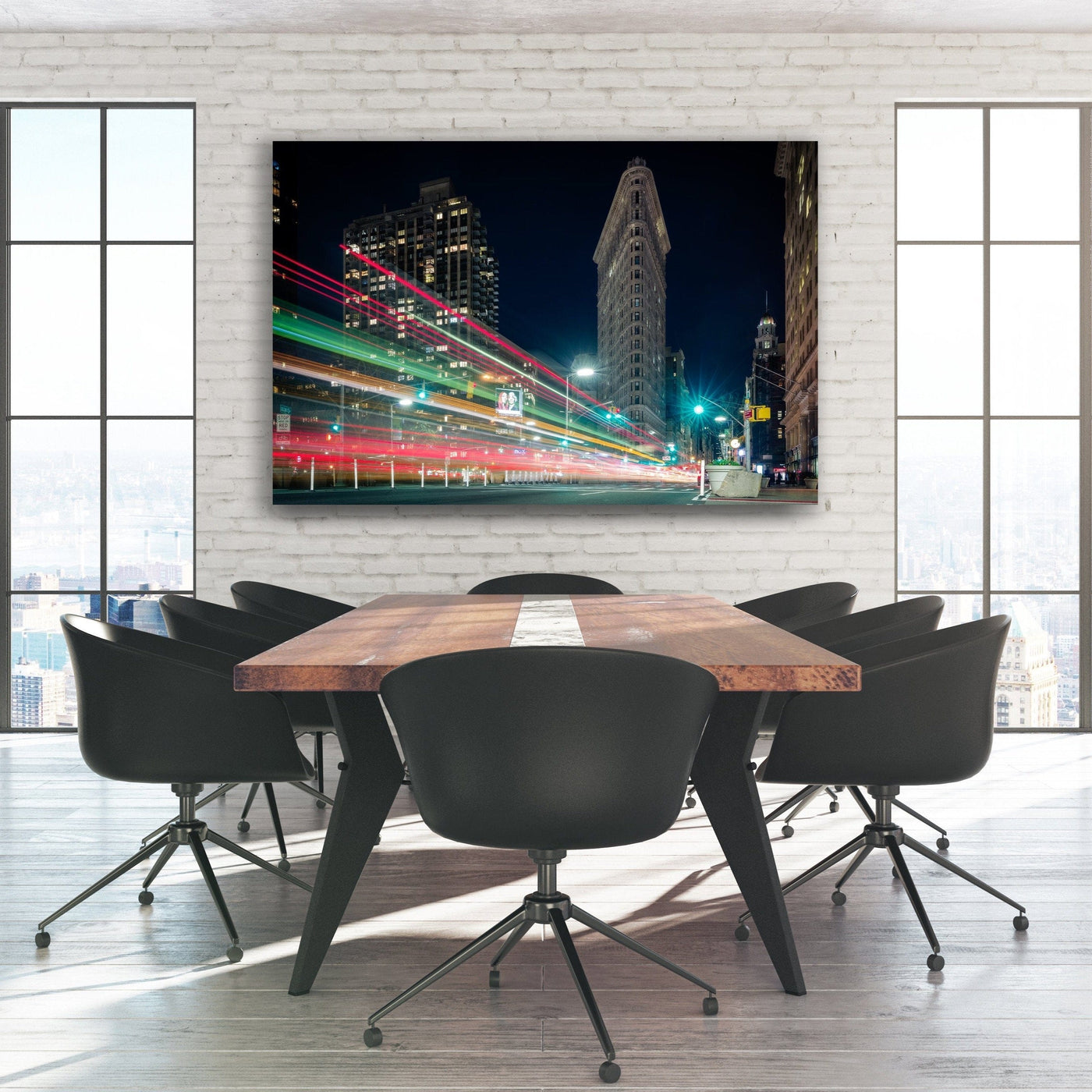 Flatiron Building New York City displayed in a modern room interior