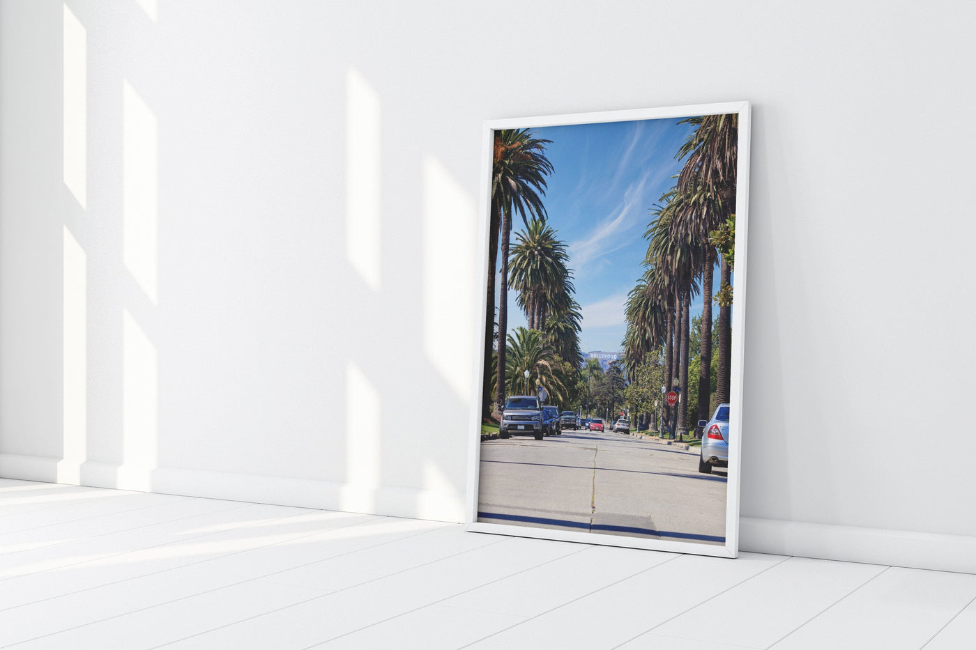 Hollywood Street Los Angeles displayed in a styled room interior