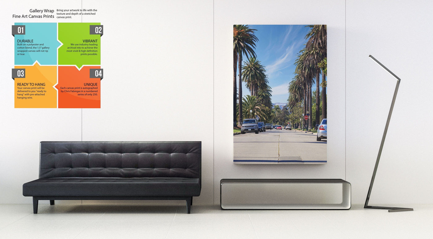 Hollywood Street Los Angeles displayed in a contemporary room interior