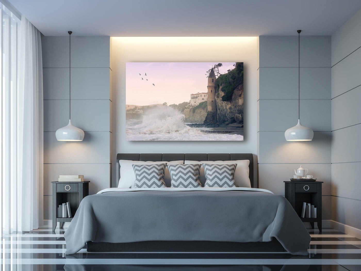 Laguna Beach Pirate Tower displayed in a contemporary room interior