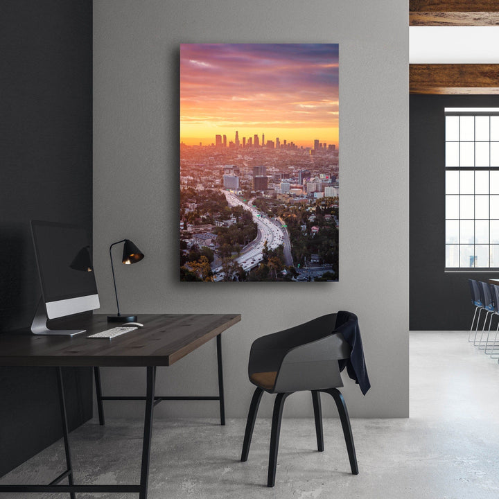 Chris Fabregas Photography Metal, Canvas, Paper Los Angeles Sunrise, Photographic Wall Decor Wall Art print