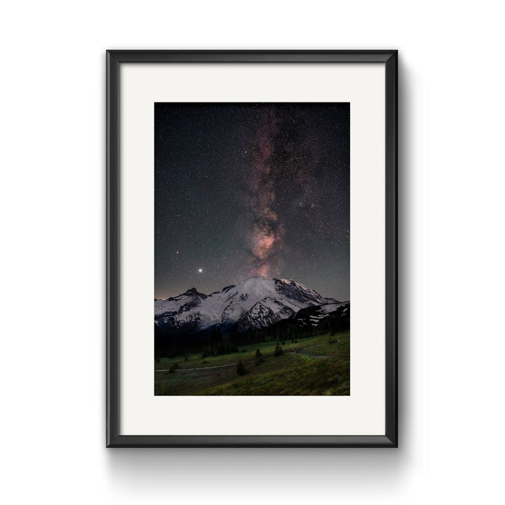 Chris Fabregas Photography Metal, Canvas, Paper Milky Way Eruption Over Mt. Rainier Wall Art print