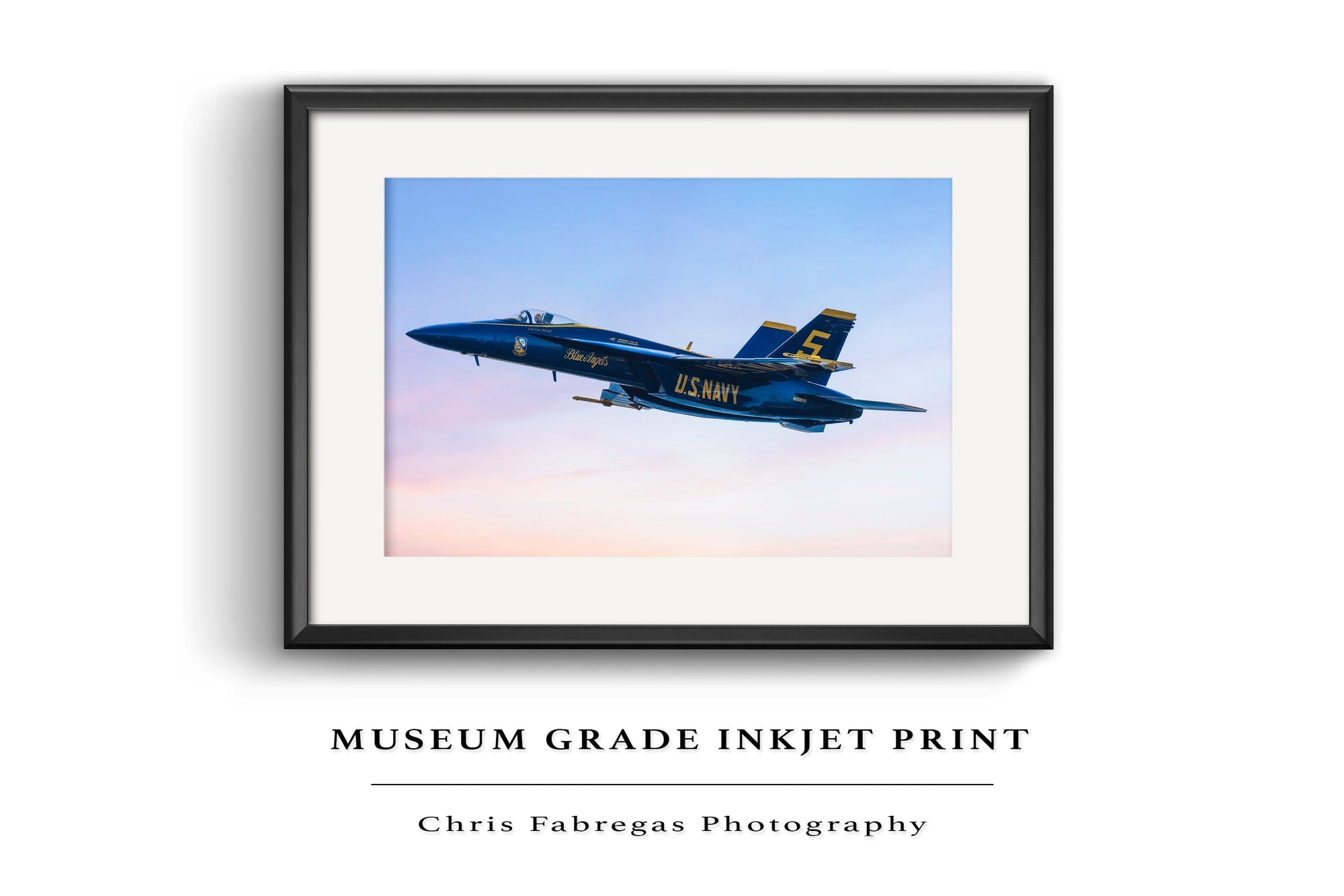 Chris Fabregas Photography Metal, Canvas, Paper Blue Angels Photography, Wall Decor, Blue Angles Jet #5 Flyover Print Wall Art print