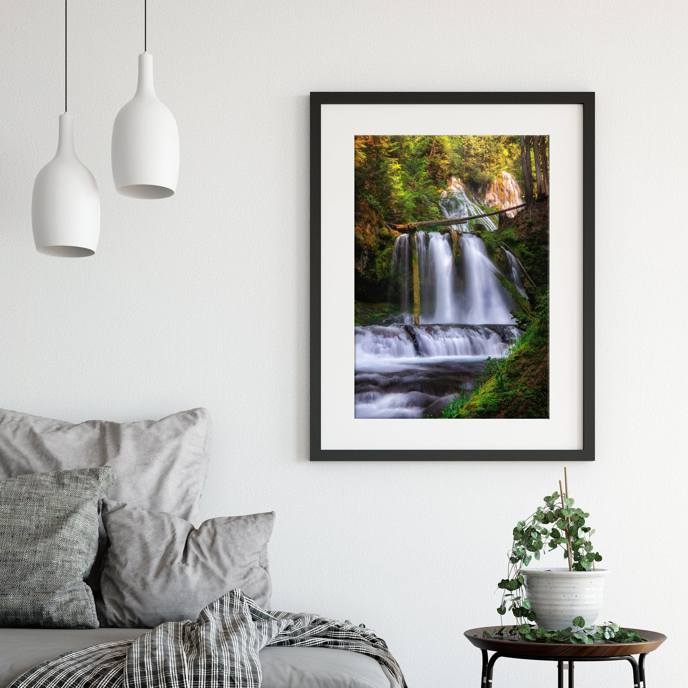 Panther Creek Falls Washington displayed in a refined interior setting