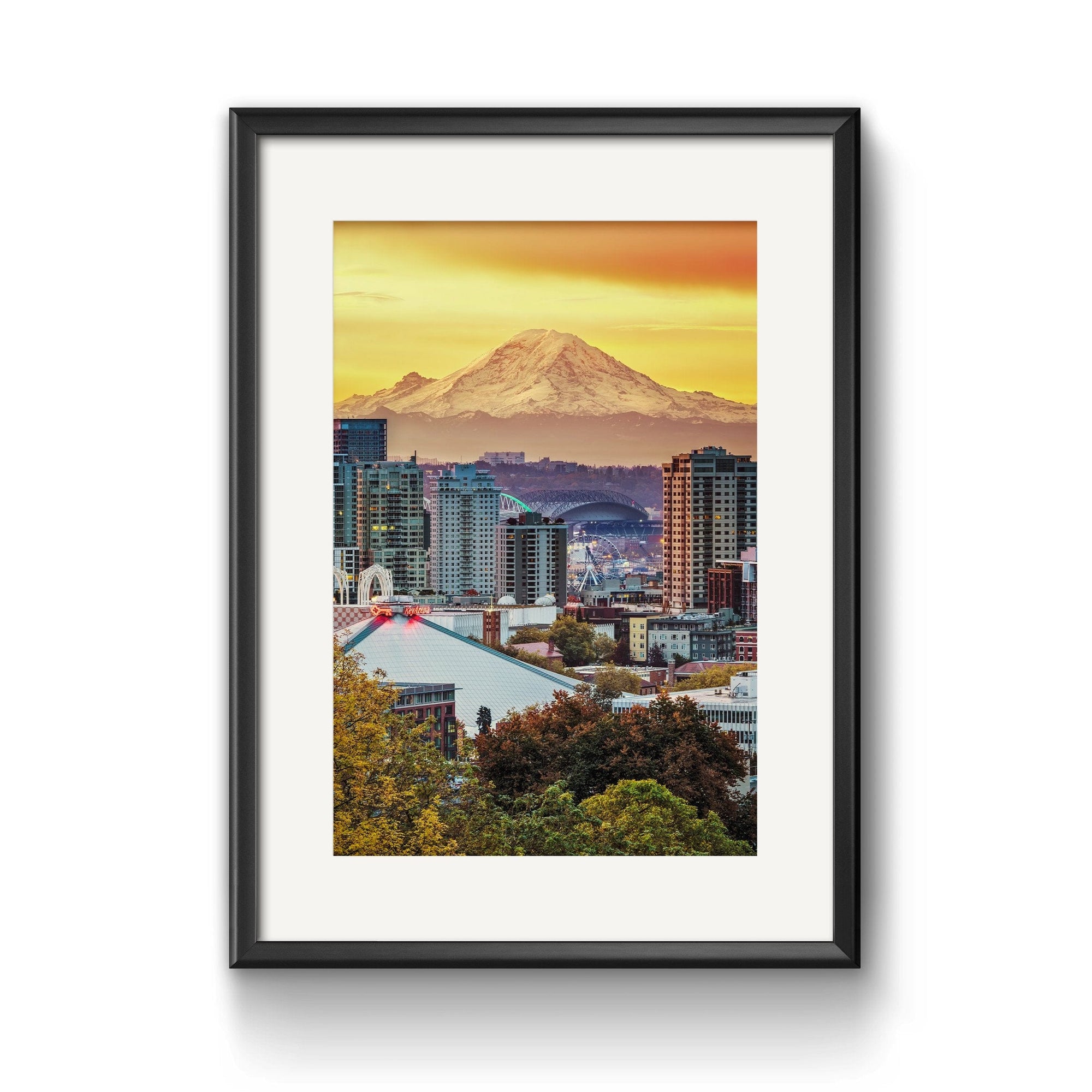 Chris Fabregas Photography Metal, Canvas, Paper Seattle Meets Mt. Rainier Wall Art print