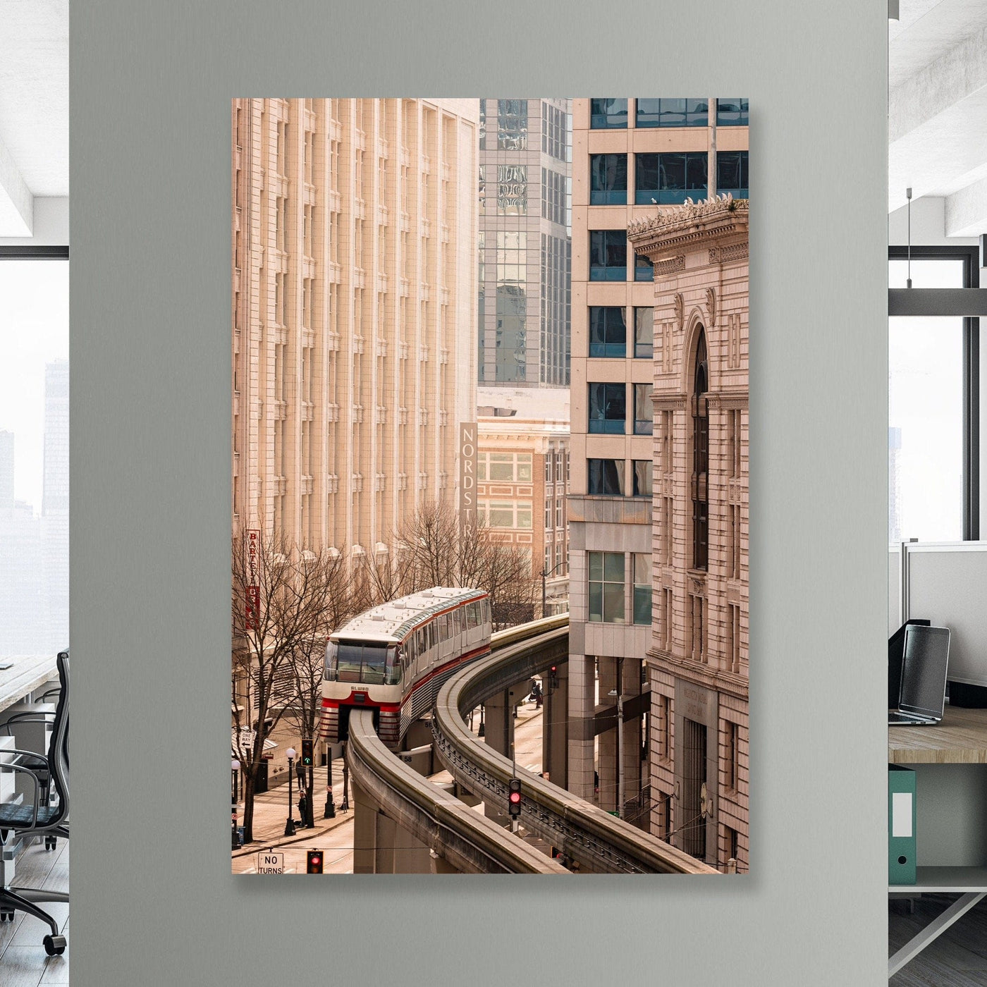 Seattle Monorail displayed in a refined room interior