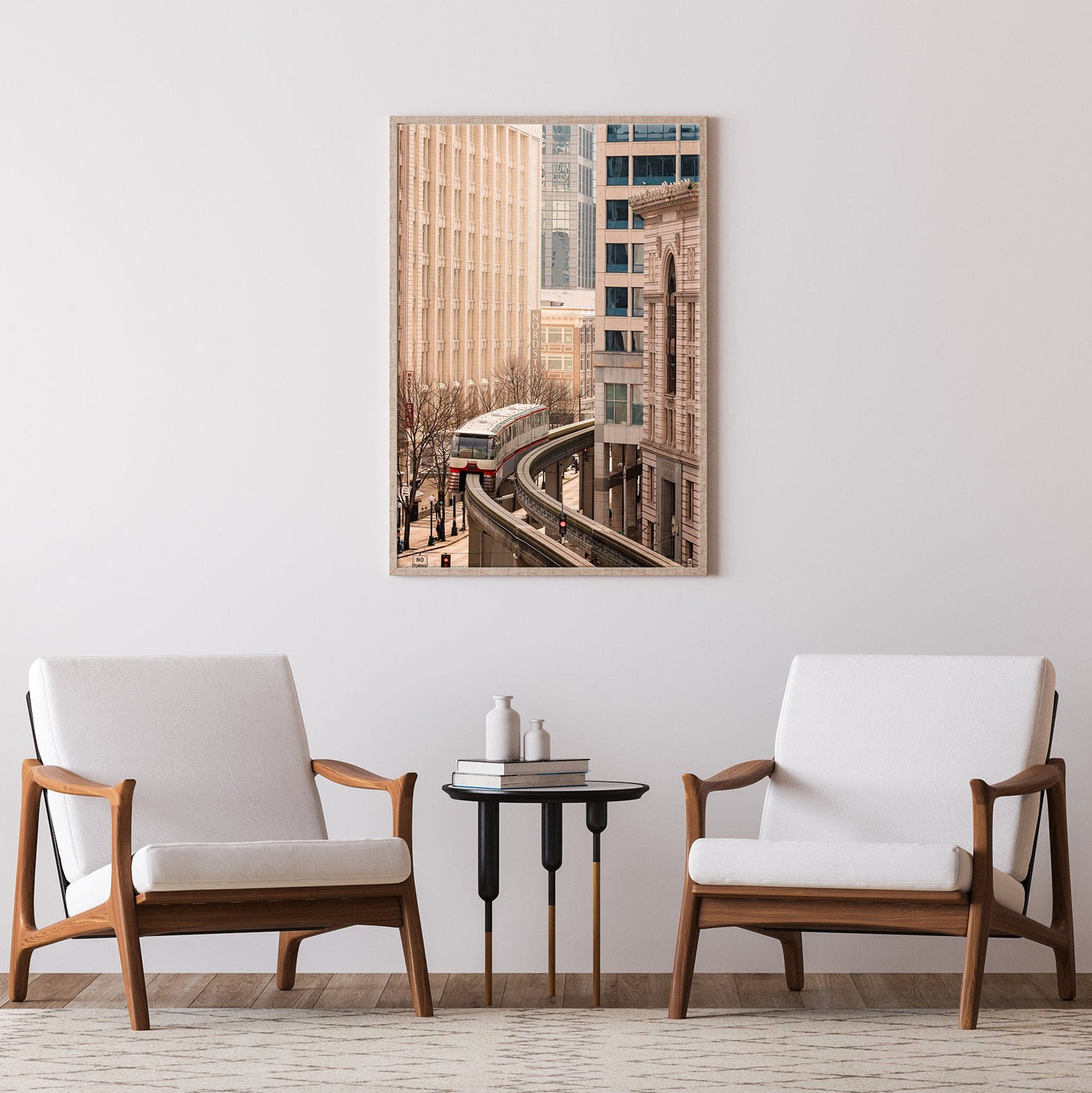 Seattle Monorail displayed in a styled room interior