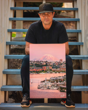 Chris Fabregas Photography Metal, Canvas, Paper Seattle's Lake Union With Mt. Rainier Wall Art print