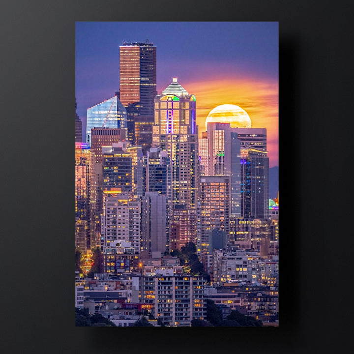 Chris Fabregas Photography Metal, Canvas, Paper SEATTLE SUPER MOON PHOTOGRAPHY Wall Art print