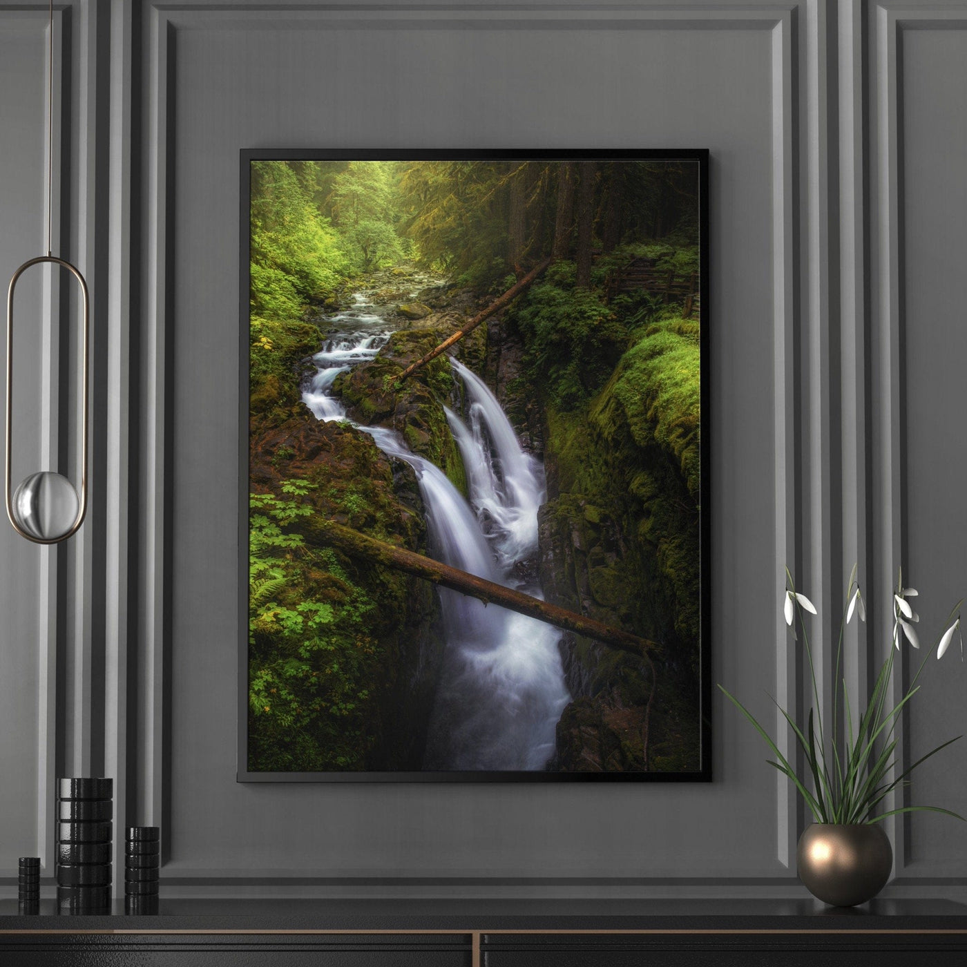 Sol Duc Falls Limited Edition displayed in a styled room interior
