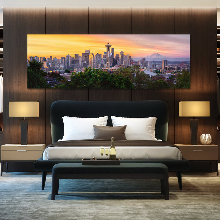 Chris Fabregas Photography Metal Print, Canvas Seattle Skyline Panoramic Print, Limited Edition, Updated Skyline Wall Art print