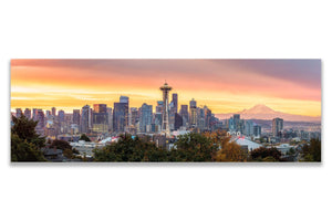 Chris Fabregas Photography Metal Print, Canvas Seattle Skyline Panoramic Print, Limited Edition Wall Art print