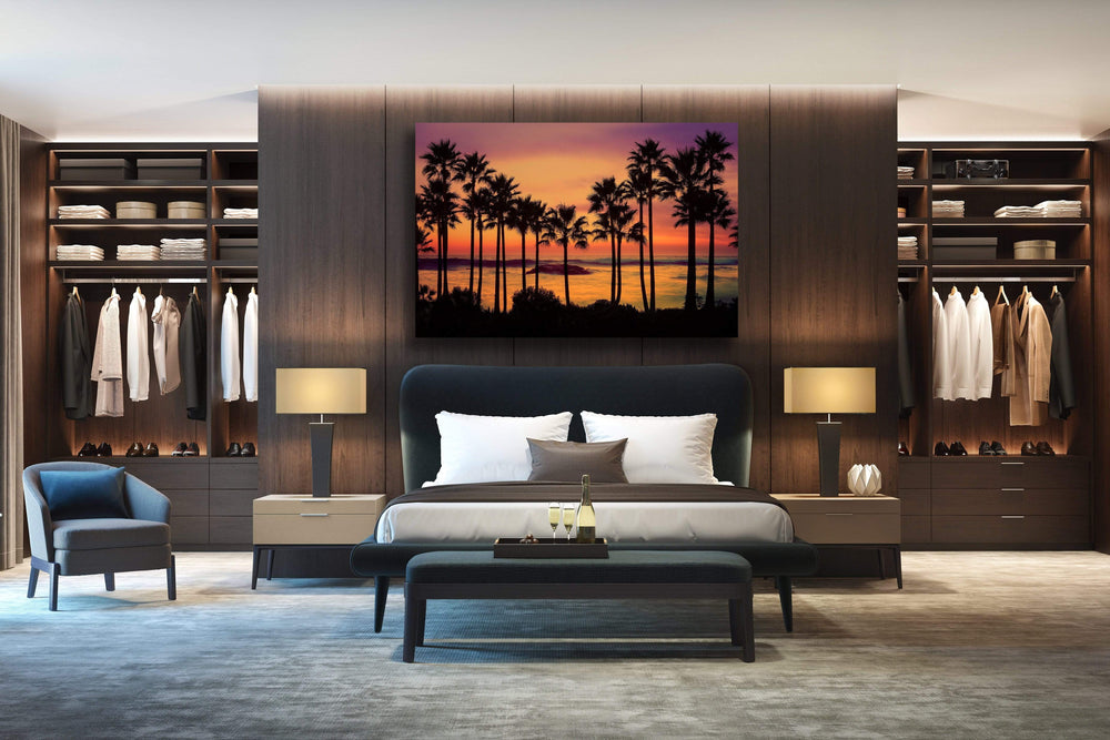 Chris Fabregas Photography Metal, Wood, Canvas, Paper Palm Tree Sunset Laguna Beach Wall Art print