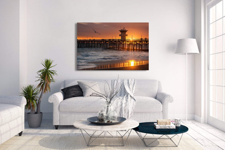 Chris Fabregas Photography Metal, Wood, Canvas, Paper Seal Beach Sunset Wall Art print