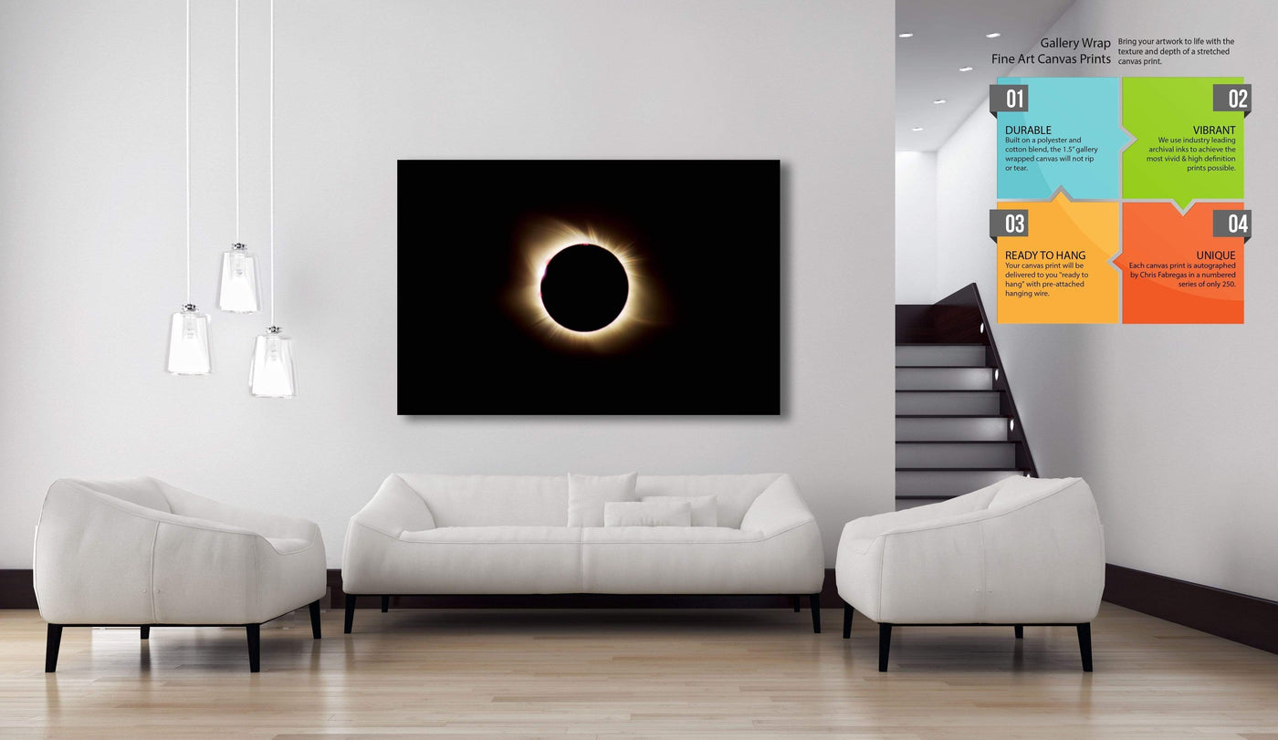 2017 Solar Eclipse Over Grand Teton displayed in an elegant room interior