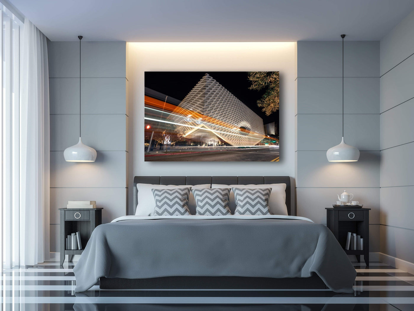 The Broad Museum Los Angeles displayed in a styled room interior