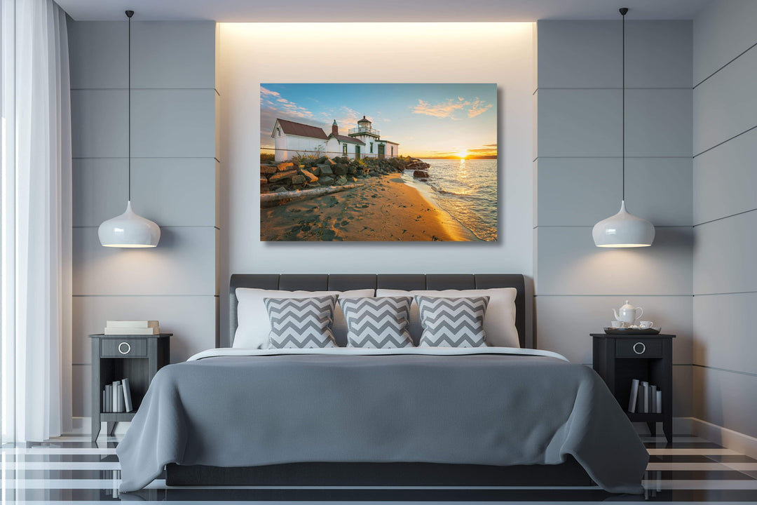 Chris Fabregas Photography Metal, Wood, Canvas, Paper West Point Lighthouse In Seattle's Discovery Park Wall Art print