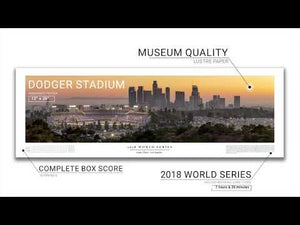 Dodger Stadium 2018 World Series Historic Game Three Poster With Boxscore